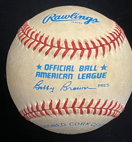 Bobby Brown (AL President) and Moose Skowron Signed Official AL Baseballs -  JSA Auction Letter