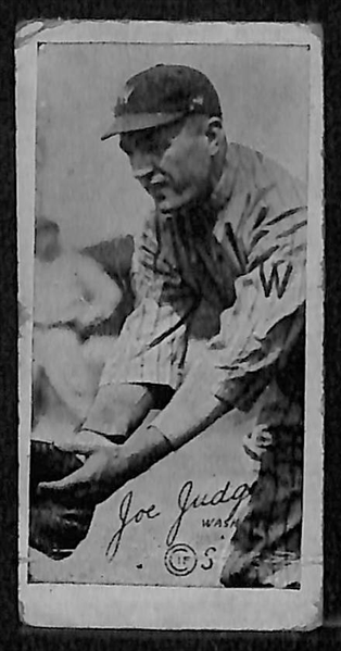 Lot of (3) 1923 W572 Cards w. Joe Judge, Steve O'Neill, Emory Rigney