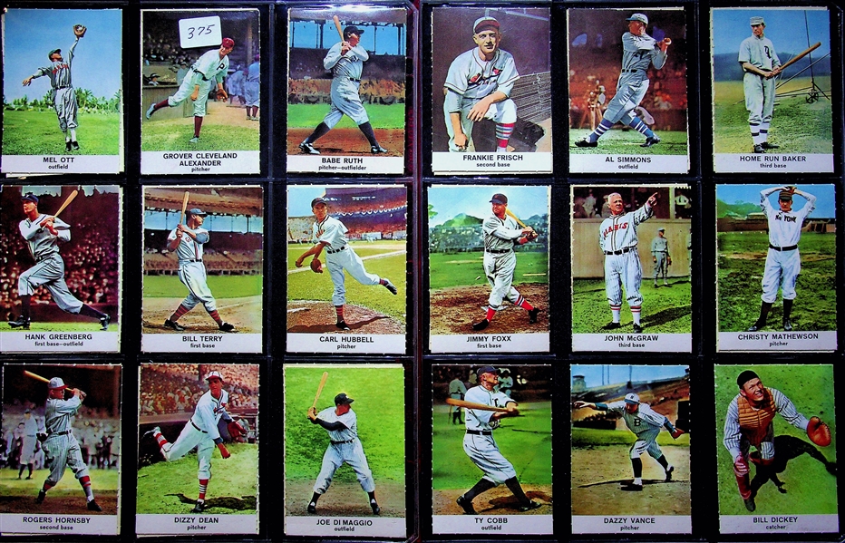 1961 Golden Press Complete Set of 33 Cards w. Babe Ruth