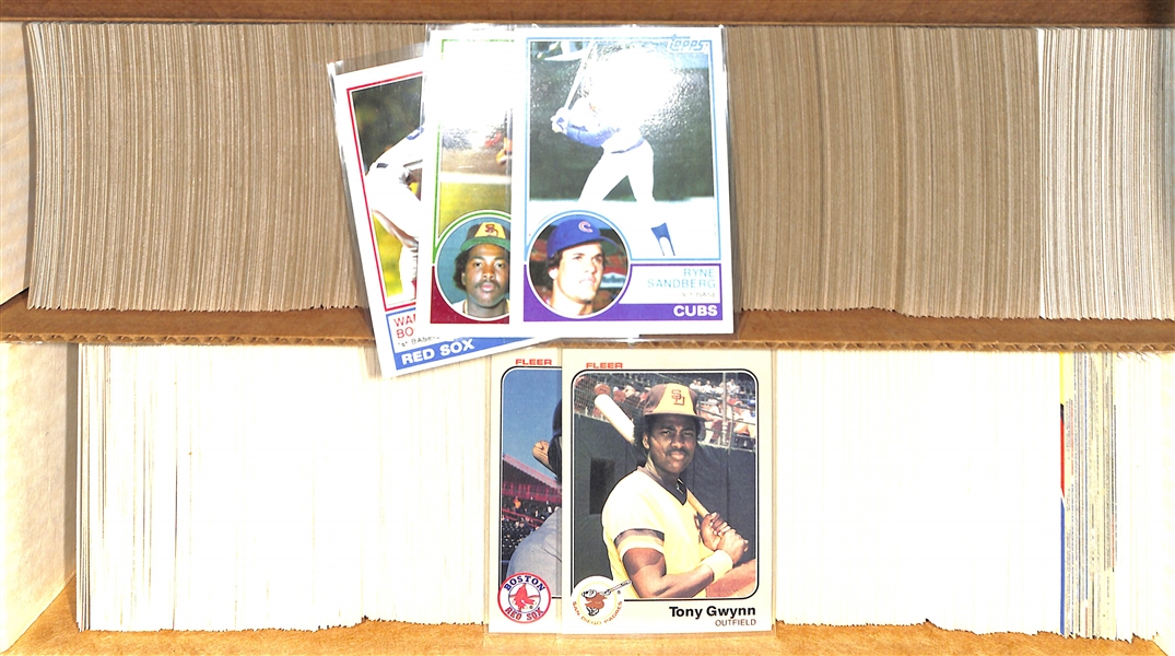 Lot of 2 1983 Baseball Card Sets (Topps & Fleer) & Approx (400) 1975 Topps Baseball Cards