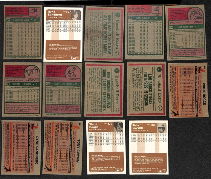 Lot of 2 1983 Baseball Card Sets (Topps & Fleer) & Approx (400) 1975 Topps Baseball Cards