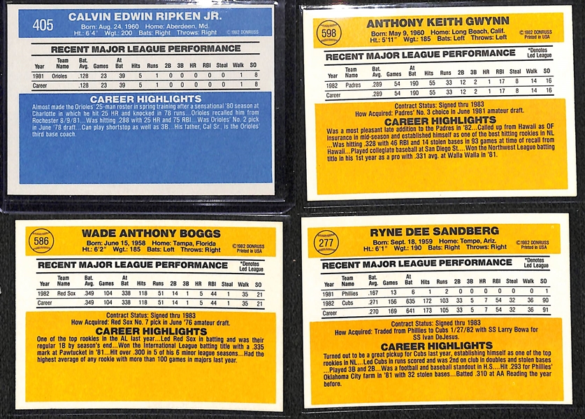 Lot of 2 Donruss Baseball Card Complete Sets - 1982 & 1983