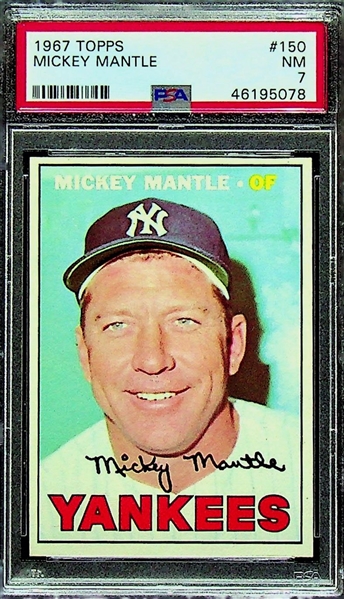 1967 Topps Mickey Mantle #150 PSA 7 NM