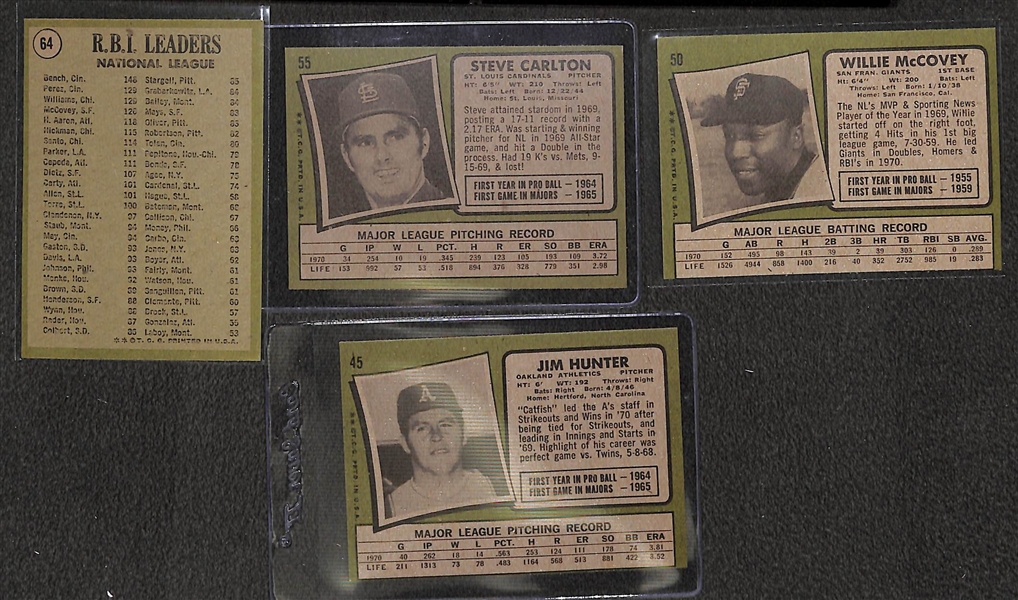 Lot of 1000+ Assorted 1971 Topps Baseball Cards w. Stars (Reggie Jackson, Thurmon Munson, more)