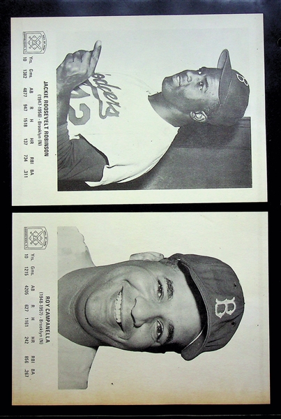Lot of 2 Picture Packs - 1973 Cooperstown HOF Picture Pack (20) & 1954 Bill Jacobellis NY Giants Picture Set of 7 Photos w. Mays
