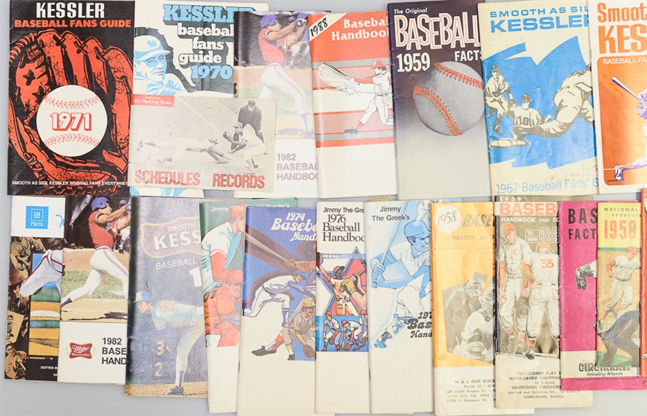 1949-1990s Baseball Schedules, Press Guides, Etc. w. 1949 Philadelphia Athletics Roster