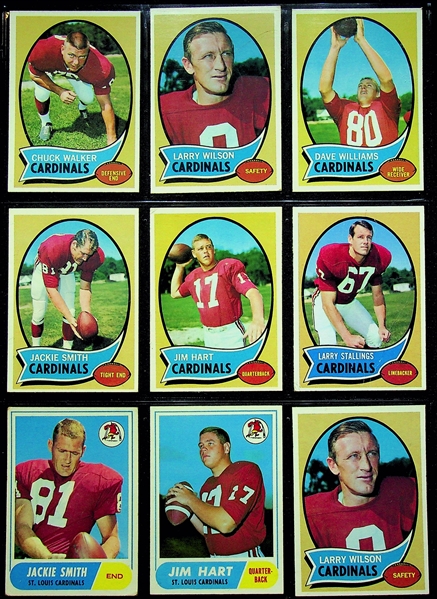 Lot of 200+ 1960-1970s Football Cards w. 1968 Topps Paul Warfield