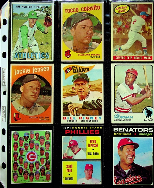 Lot of (150) 1960s-1973 Topps Baseball Cards w. 1971 Topps Hank Aaron & Star Cards