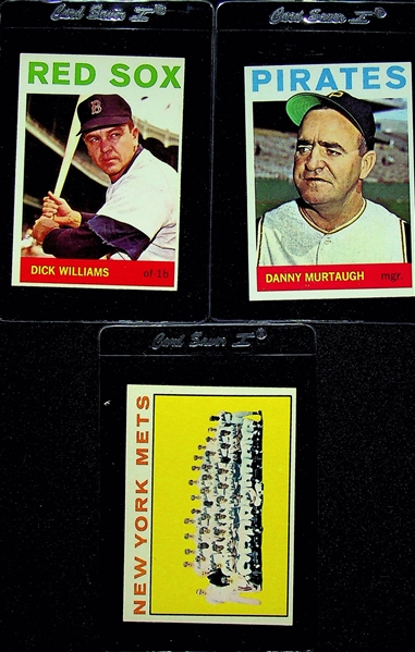 Lot of 100+ Assorted 1964 Topps Baseball Cards in Gradable Condition w. Lou Piniella Rookie Card