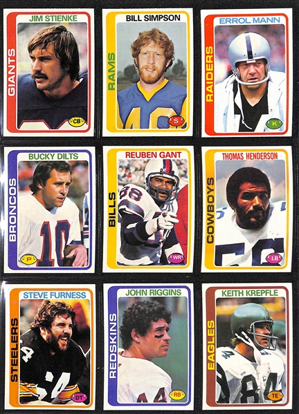 1978 Topps Football Complete Set of 528 Cards w. Tony Dorsett Rookie Card