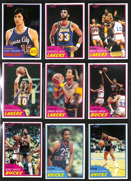 1981-82 Topps Basketball Near Complete Set - Missing Only 2 Cards in this 198 Card Set 