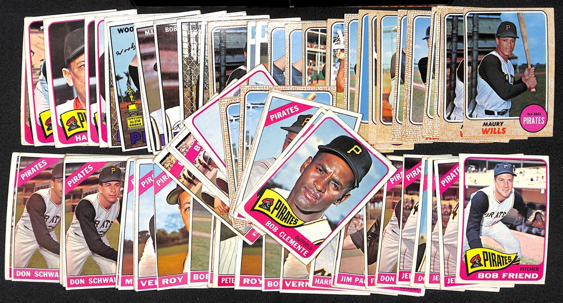 Lot of 100+ 1960s Topps Pirates Cards w. 1965 Roberto Clemente