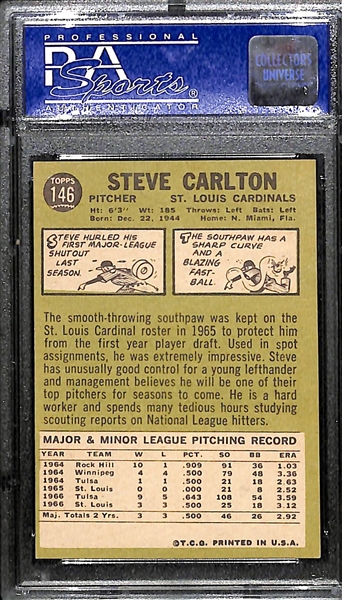 1967 Topps Steve Carlton #146 Graded PSA 8