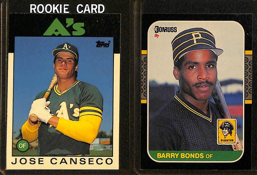 Lot of (41) Baseball Card Rookies w. Jeter, Canseco, Bonds, Strawberry, Mattingly, Maddux, C. Jones, Sosa, +