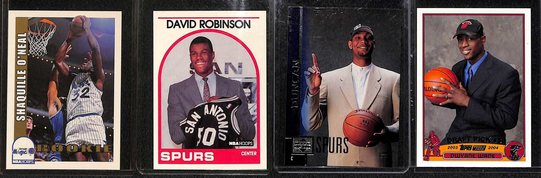 (27) Basketball Rookie Cards w. Shaq, D. Robinson, T. Duncan, D. Wade, C. Anthony, Nowitzki, Nash, Kidd, Hill, Bosh, Mourning