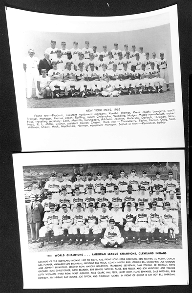 Lot of (12) MLB Team Photos Likely Printed in 1960s, Inc. 1927 Yankees, 1950 Phillies