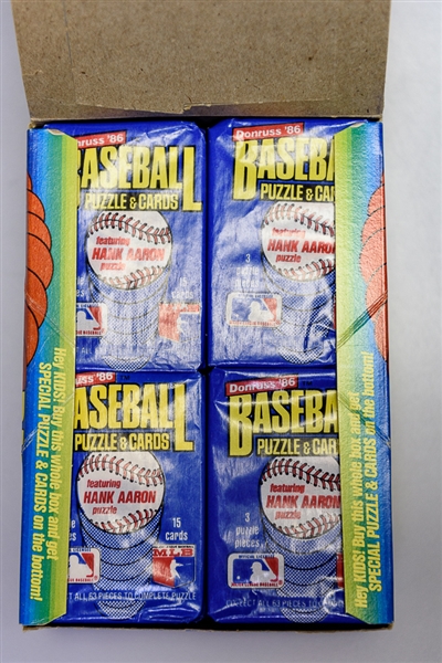 1986 Donruss Baseball Wax Box - All 36 Packs Sealed in Original Box
