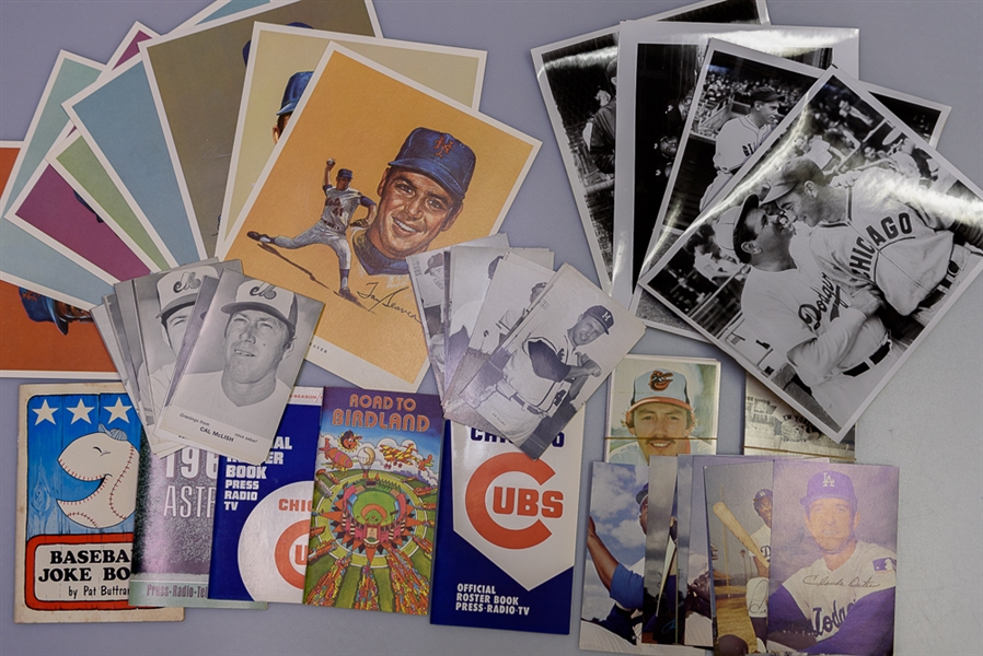 Baseball Lot of Photos & Press Books - 1960s thru 1970s - w. 1969 Citgo Mets Photos