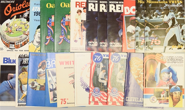 Lot of 20 American League Yearbooks from 1961-1983