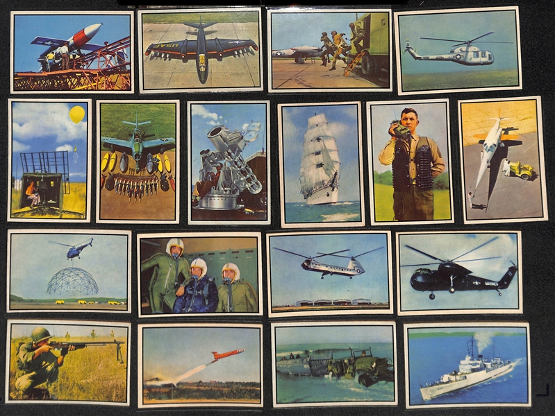 Lot of 110 Assorted 1954 Bowman Power For Peace Cards