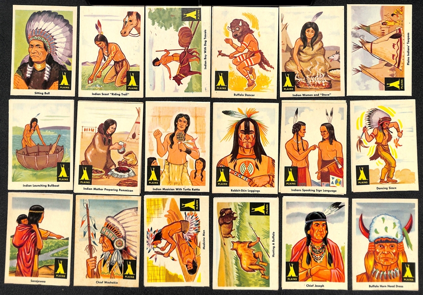 Lot of 140+ Assorted 1959 Fleer Indian Trading Cards