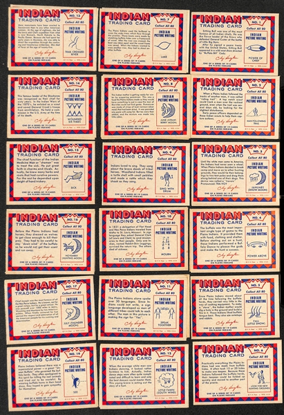 Lot of 140+ Assorted 1959 Fleer Indian Trading Cards