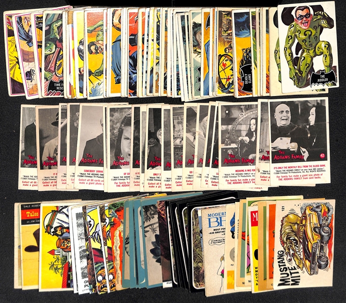 Lot of 130+ Assorted 1960s Non-Sports Cards, Including Batman & Addams Family