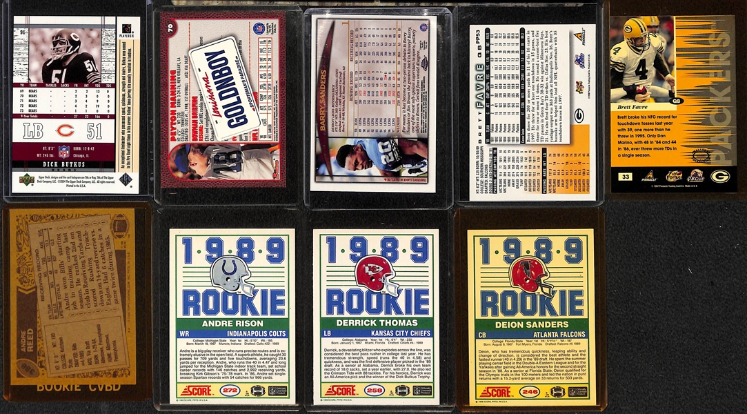 (39) Football Cards Inc. 10 Walter Payton, and Various Rookies and Insert Cards