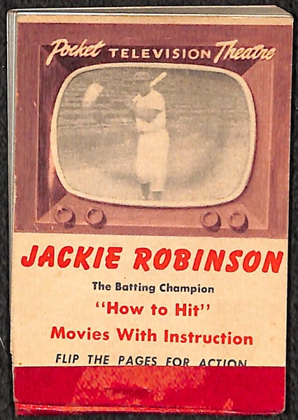 Rare 1950 Jackie Robinson How to Hit Flip Book - Television Theatre