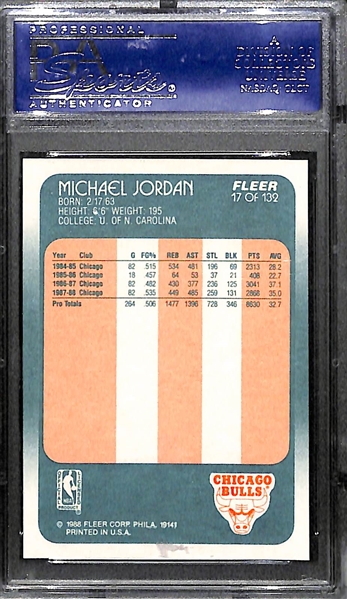 1988 Fleer Michael Jordan Graded PSA 9 Mint