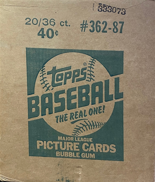 1987 Topps Baseball Wax Box Unopened Case (20 Boxes of 36 Packs Per Box) - Barry Bonds Rookie Year