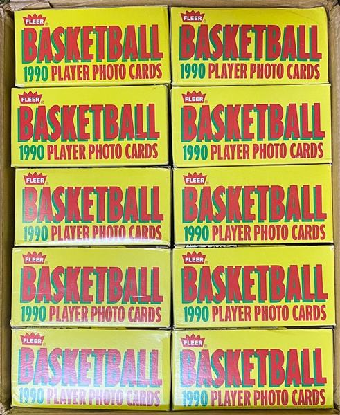 1990 Fleer Basketball Wax Box Case (Unsealed) - 20 Boxes