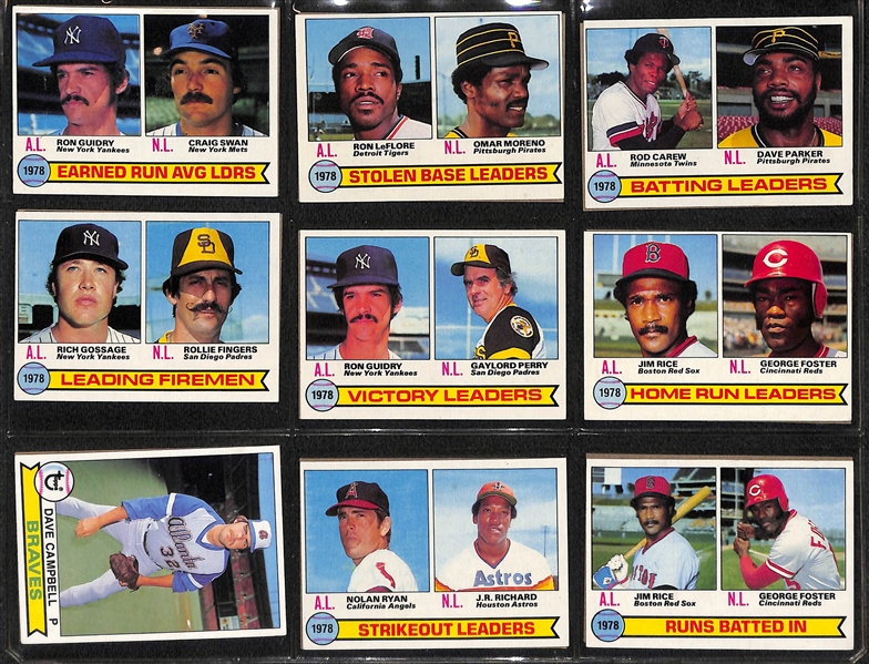 1979 Topps Baseball Card Complete Set of 726 Cards w. Ozzie Smith Rookie