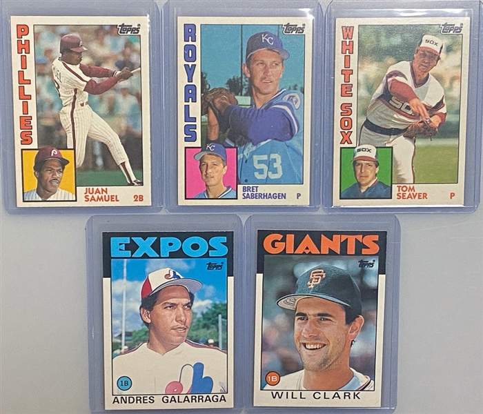 Lot of (4) Baseball Sets (1983T, 1984T, 1985F, and 1985D and (3) Topps Traded Sets (1981, 1984, 1986)