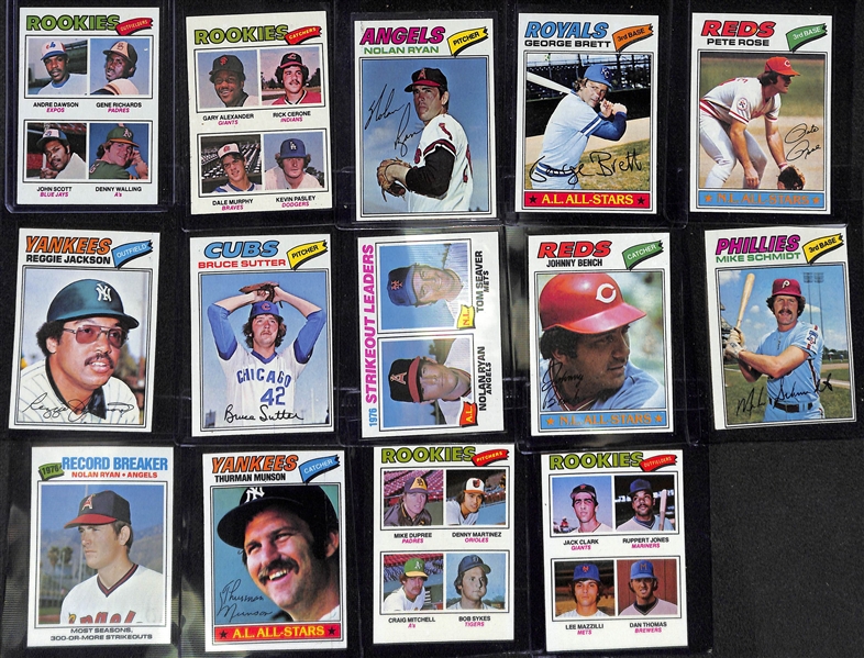 1977 Topps Baseball Card Complete Set of 660 Cards w. Andre Dawson Rookie Card