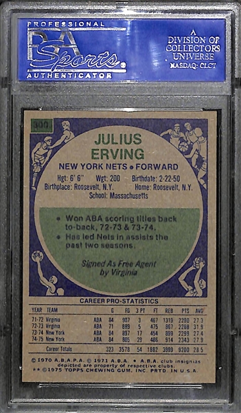 1975 Topps Julius Erving All Star #300 Graded PSA 8
