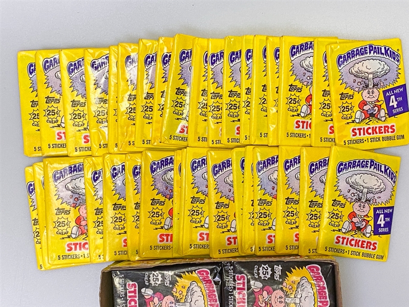 1986 Garbage Pail Kids 4th & 5th Series Sealed Packs - (35) 4th Series Packs & (30) 5th Series Packs in Original Box