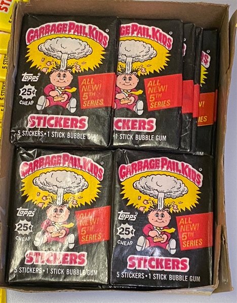 1986 Garbage Pail Kids 4th & 5th Series Sealed Packs - (35) 4th Series Packs & (30) 5th Series Packs in Original Box