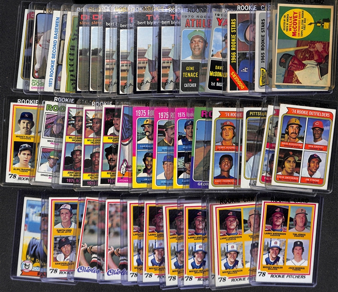 Lot of (41) Topps 1960-79 Baseball Rookie Cards w. 1960 Willie McCovey Rookie Card
