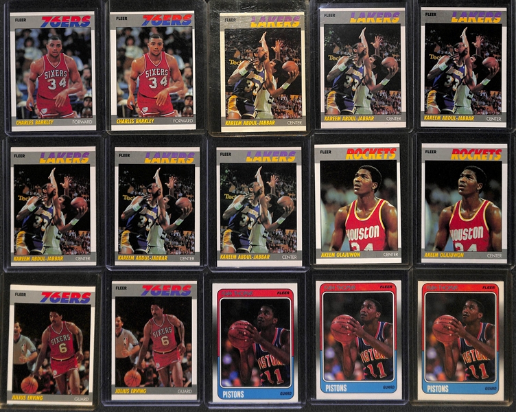 Lot of (39) 1987-1988 Fleer Basketball Superstar Cards w. 1987 Fleer Charles Barkley x2