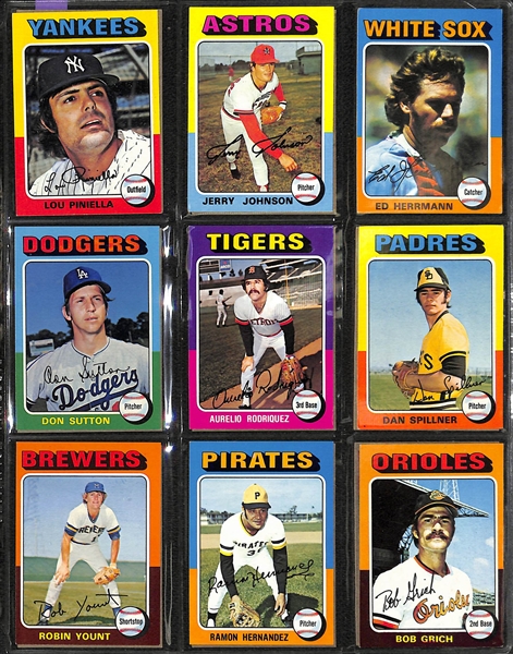 1975 Topps Baseball Partial Set & (150+) 1976 Topps Baseball Cards Loaded w. Stars!