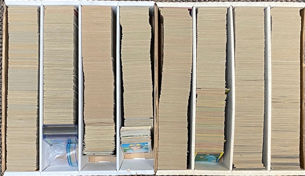 Lot of Approx. (4000+) 1970-1980 Sportscards (Mostly Baseball) w. (2) 1 Troy Oz Silver (.999) Coins, 1975 George Brett & Robin Yount Rookie Cards