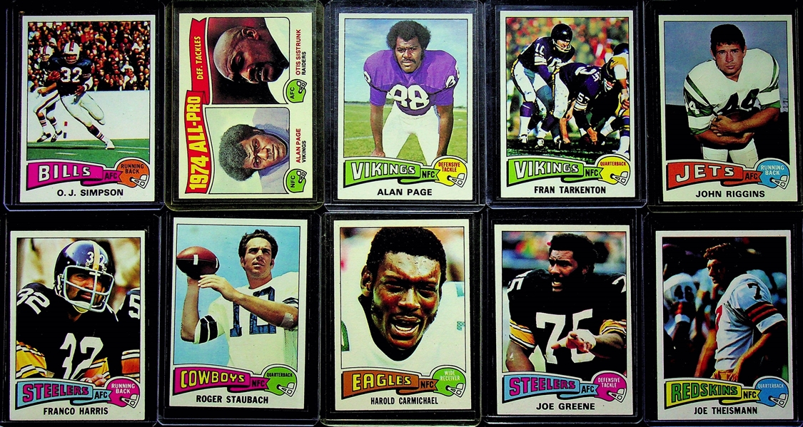 1975 Topps Football Complete Set of 528 Cards w. Dan Fouts Rookie Card