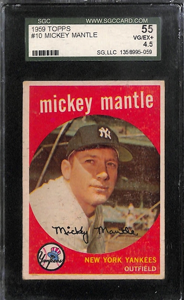1959 Topps Baseball Card Complete Set w. Graded Mickey Mantle (SGC 4.5) & Bob Gibson Rookie (SGC 4)