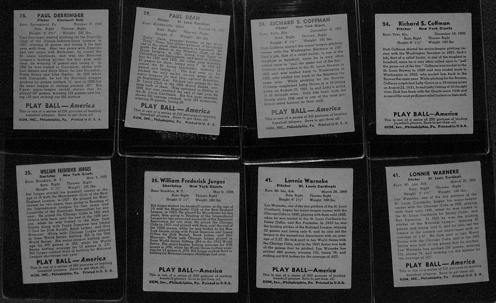 Lot of (63) 1939 Play Ball Cards - Including Multiple Back Variations