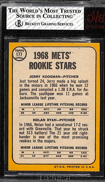 1968 Topps Nolan Ryan (HOF) Rookie Card #177 - Graded Beckett BVG 6.5