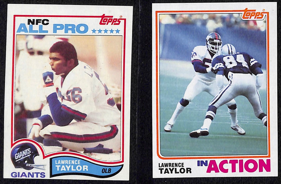 Mostly Pack-Fresh 1982 Topps Complete Football Set (All 528 Cards) w. Lawrence Taylor & Ronnie Lott Rookies!