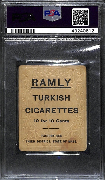 1909 T204 Ramly Turkish Tobacco Rube Manning (New York Yankees) PSA 1.5