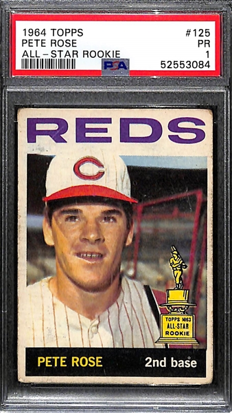 1964 Topps Pete Rose #125 All-Star Rookie Graded PSA 1 (2nd Year Card)