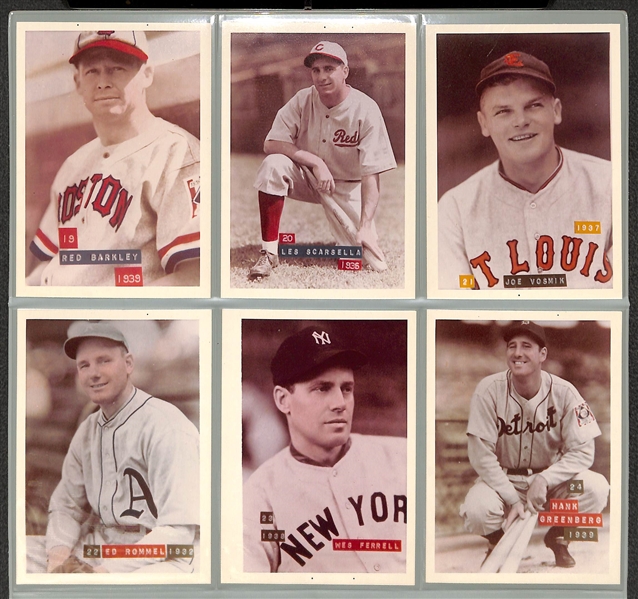 Lot of 156 George Burke 1970s Color Tint Photos  w. Babe Ruth, Walter Johnson, Jimmie Foxx (Made by George Brace)
